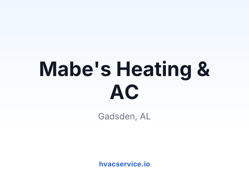 Mabe's Heating & AC