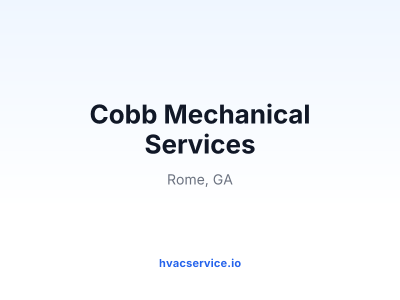 Cobb Mechanical Services