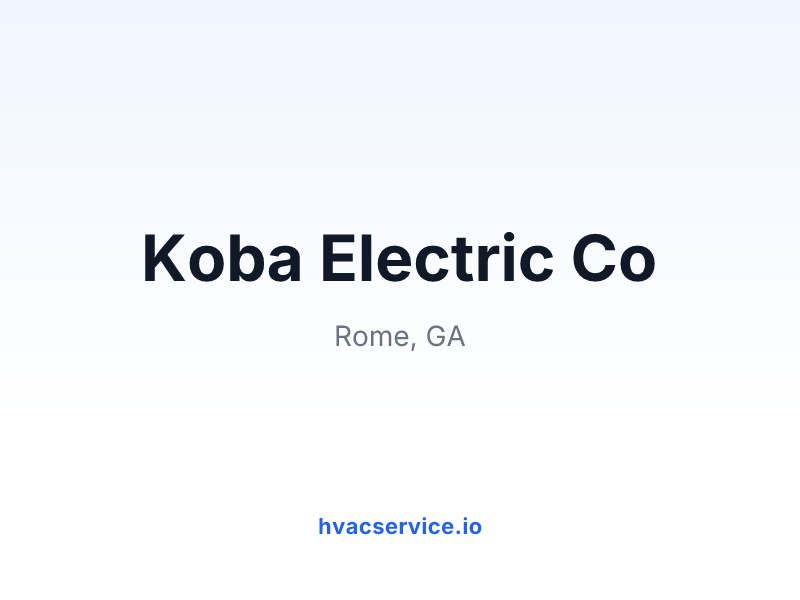 Koba Electric Co