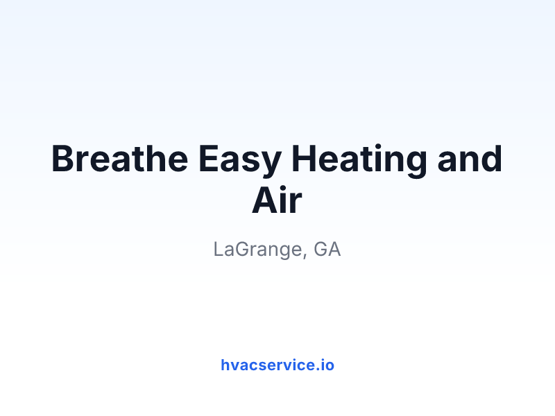 Breathe Easy Heating and Air