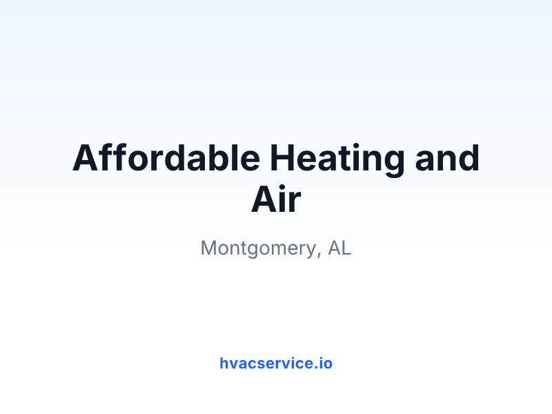 Affordable Heating and Air