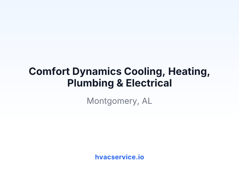 Comfort Dynamics Cooling, Heating, Plumbing & Electrical