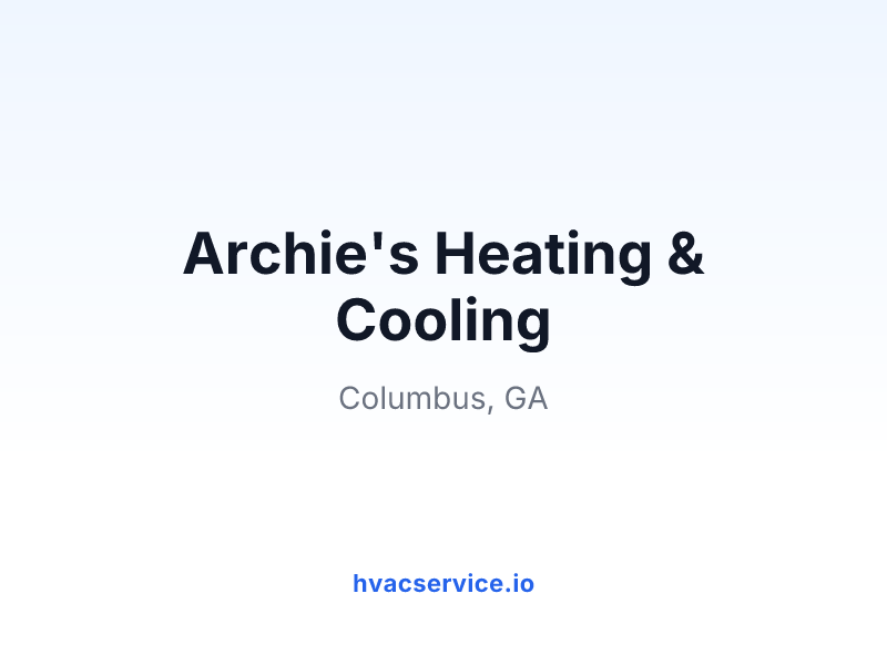 Archie's Heating & Cooling