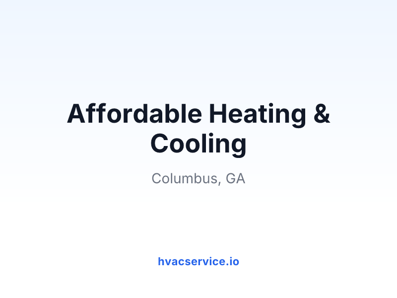 Affordable Heating & Cooling