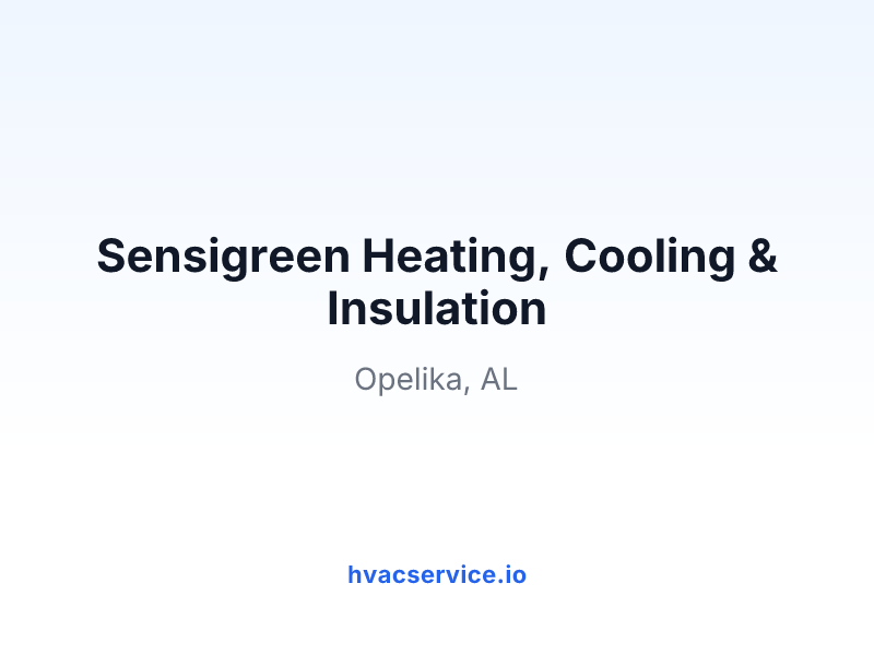 Sensigreen Heating, Cooling & Insulation
