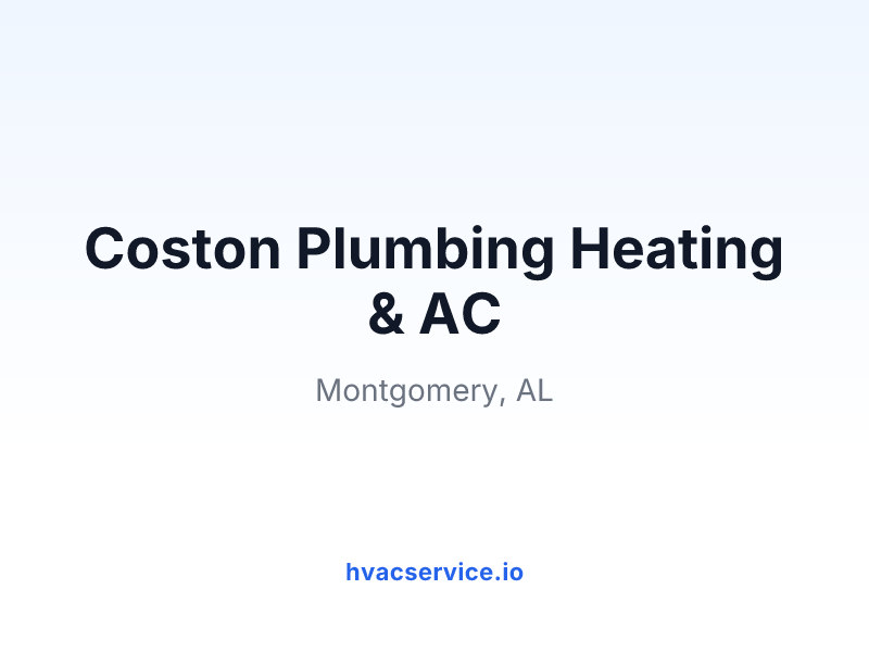 Coston Plumbing Heating & AC