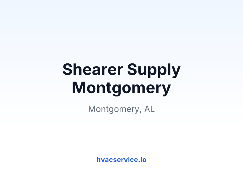 Shearer Supply Montgomery