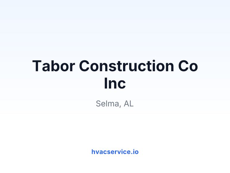 Tabor Construction Co Inc