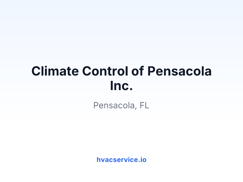 Climate Control of Pensacola Inc.