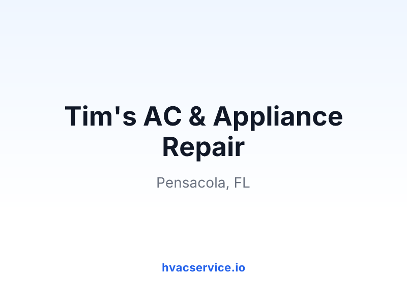 Tim's AC & Appliance Repair