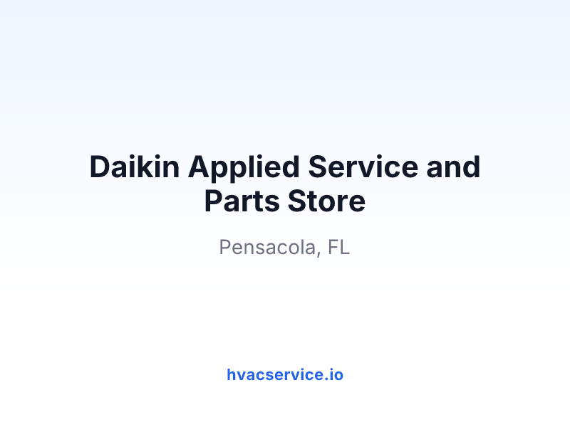 Daikin Applied Service and Parts Store