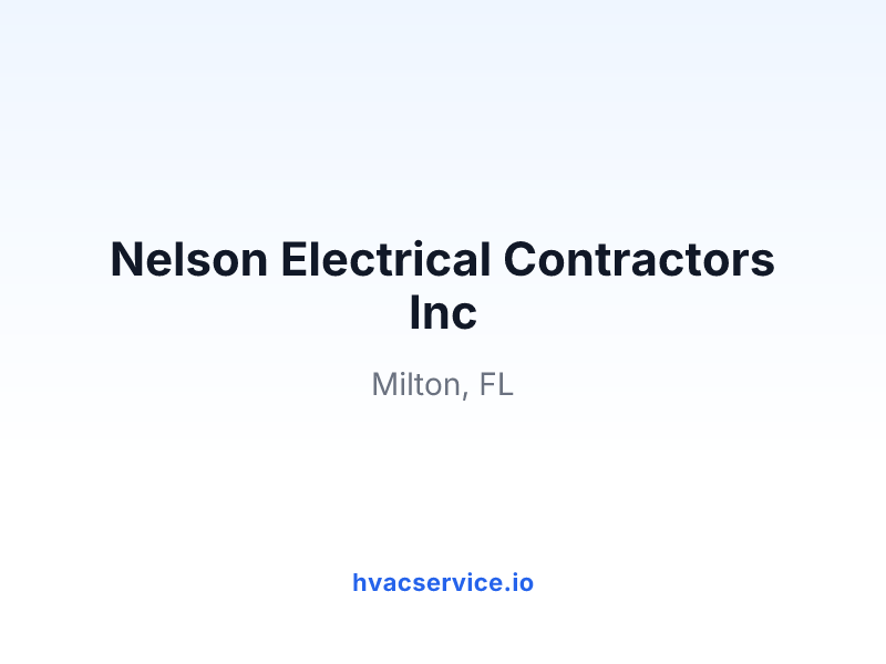 Nelson Electrical Contractors Inc