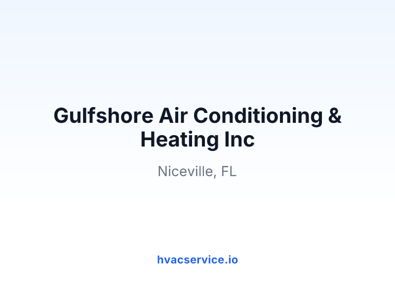 Gulfshore Air Conditioning & Heating Inc