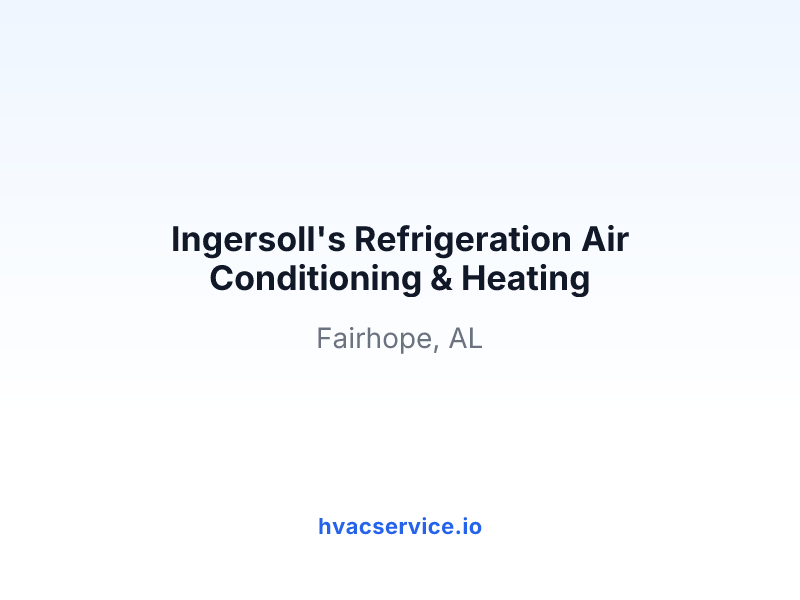 Ingersoll's Refrigeration Air Conditioning & Heating