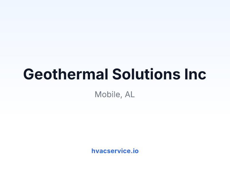 Geothermal Solutions Inc