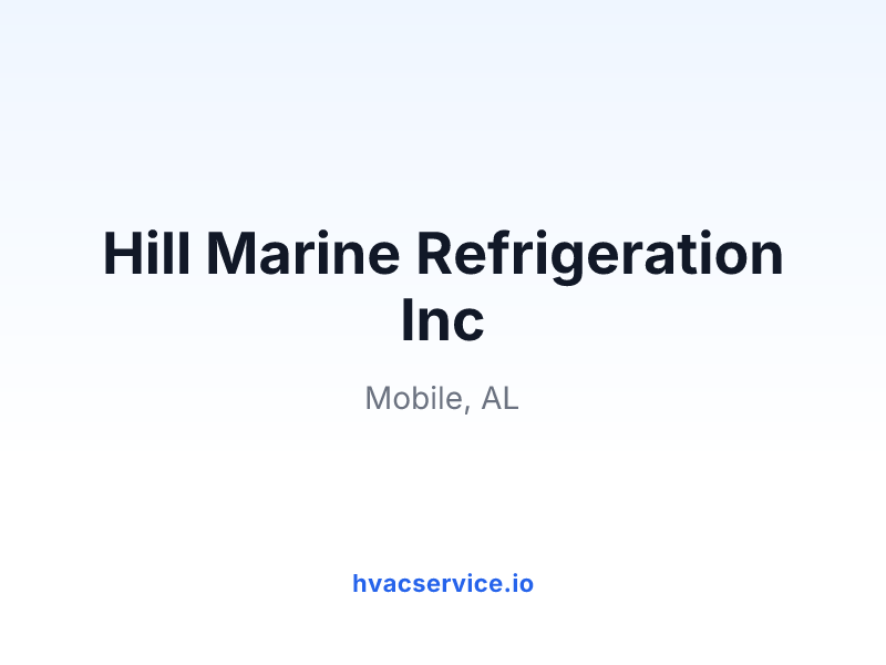 Hill Marine Refrigeration Inc