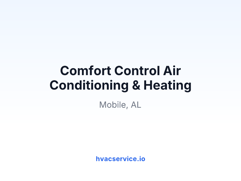 Comfort Control Air Conditioning & Heating