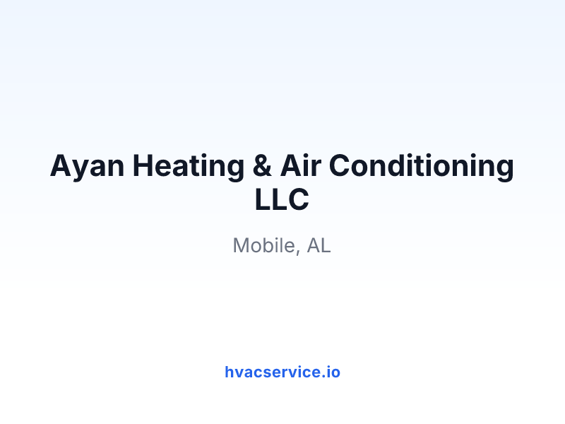 Ayan Heating & Air Conditioning LLC