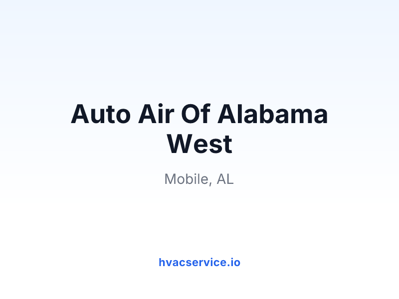 Auto Air Of Alabama West