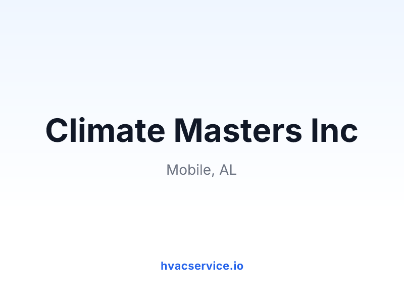 Climate Masters Inc