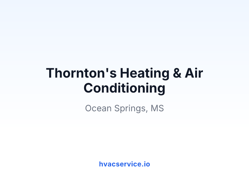 Thornton's Heating & Air Conditioning