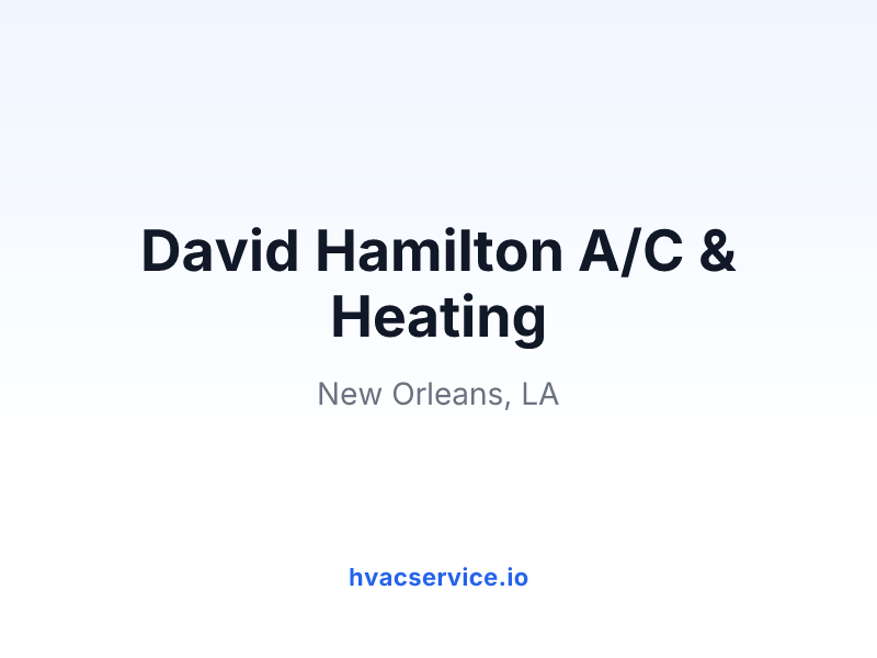 David Hamilton A/C & Heating