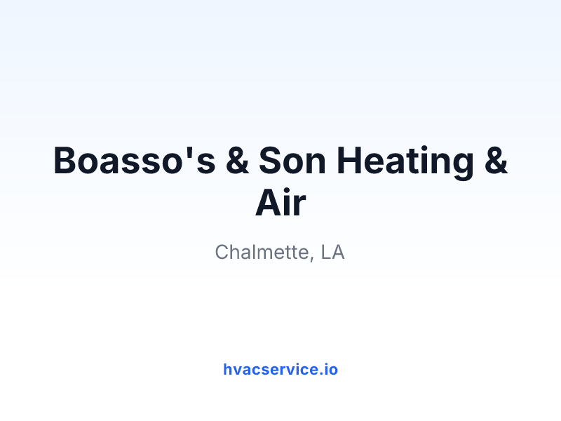 Boasso's & Son Heating & Air