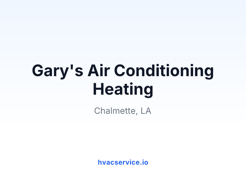 Gary's Air Conditioning Heating