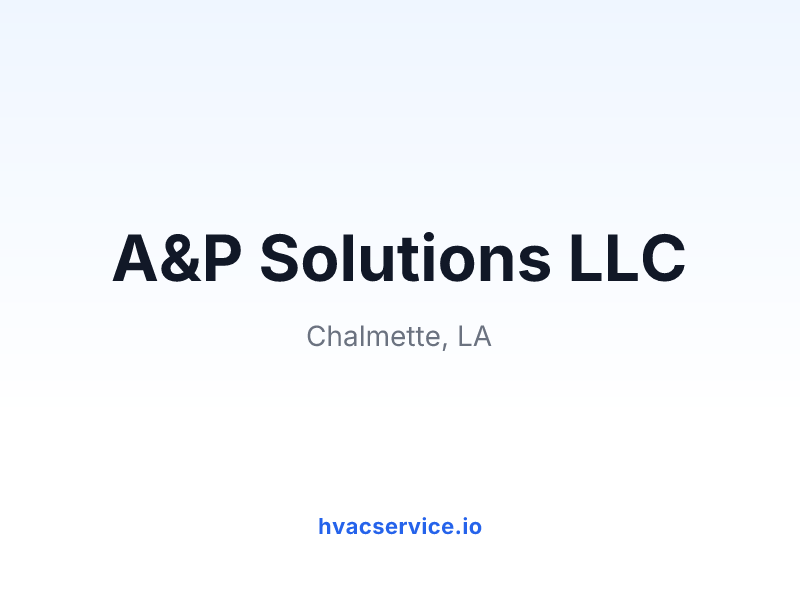 A&P Solutions LLC
