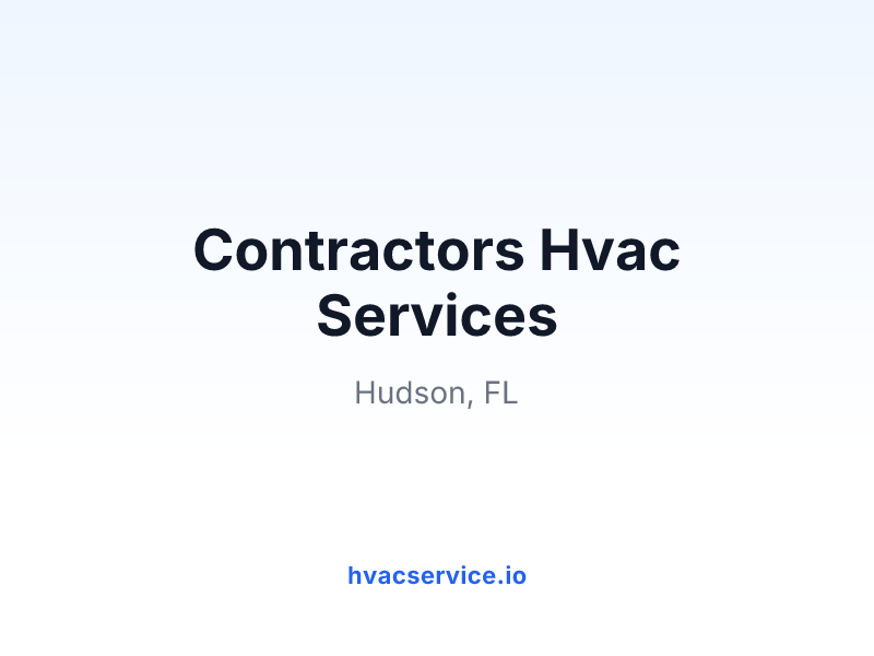 Contractors Hvac Services
