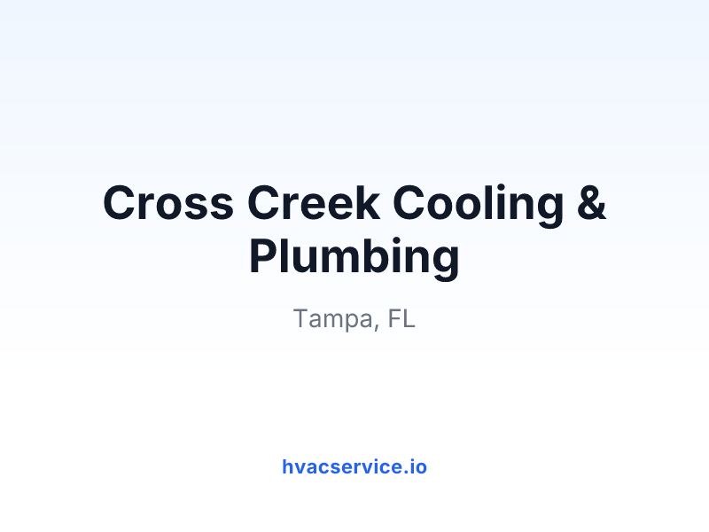 Cross Creek Cooling & Plumbing