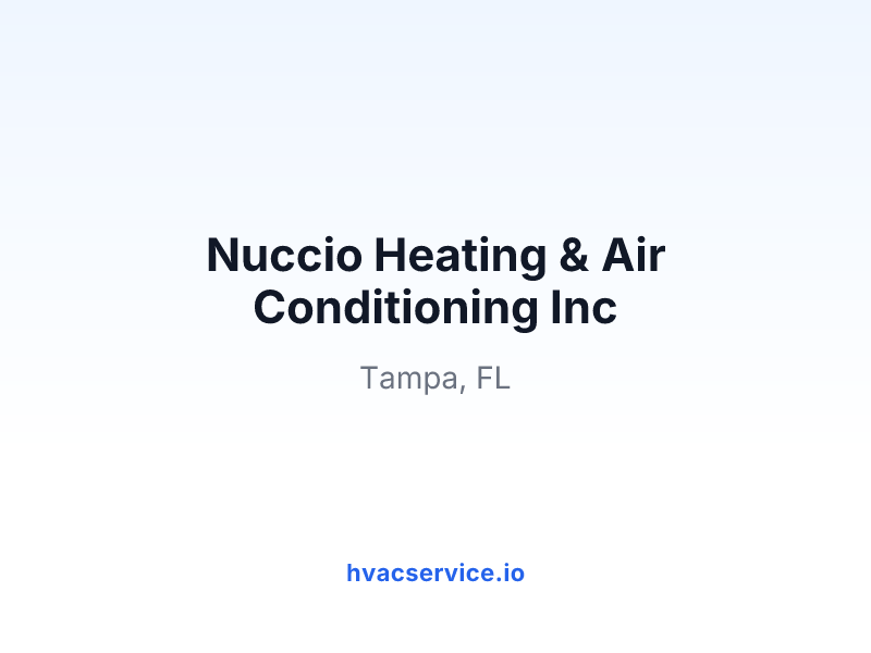 Nuccio Heating & Air Conditioning Inc