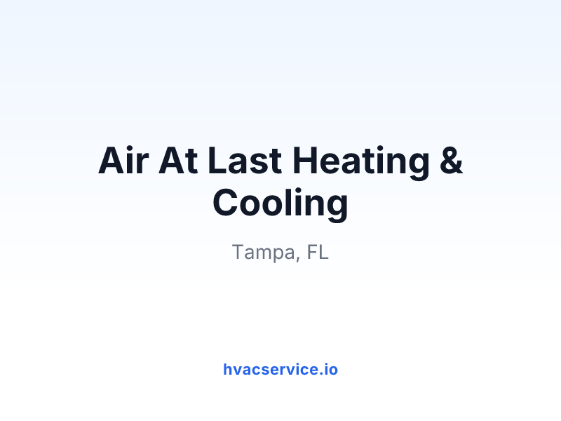 Air At Last Heating & Cooling