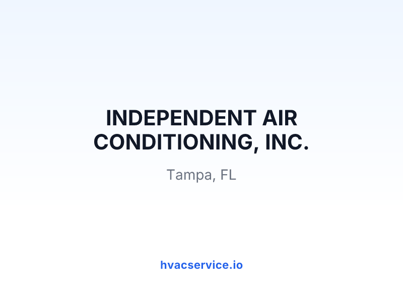 INDEPENDENT AIR CONDITIONING, INC.