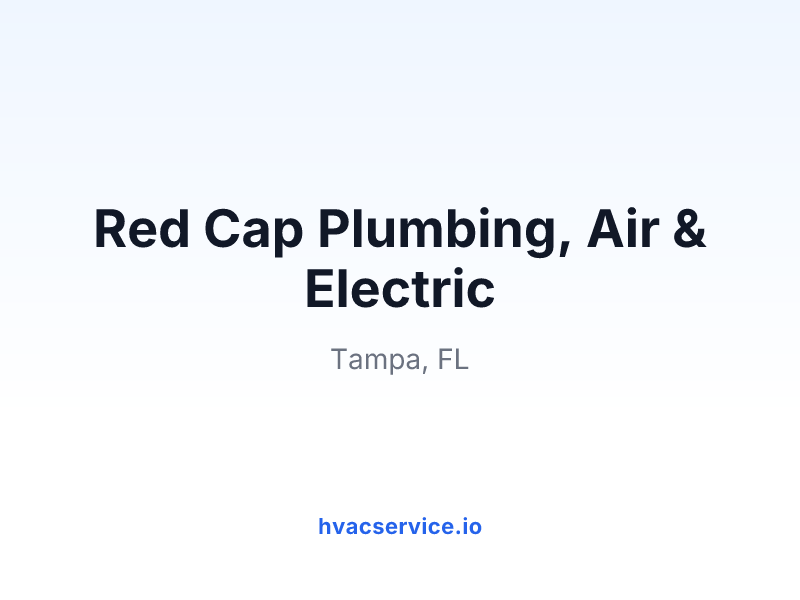 Red Cap Plumbing, Air & Electric