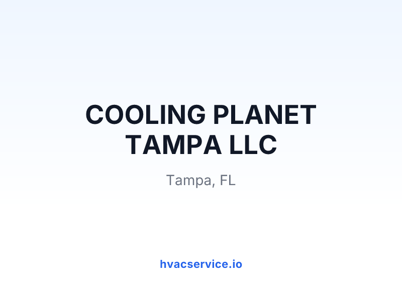 COOLING PLANET TAMPA LLC