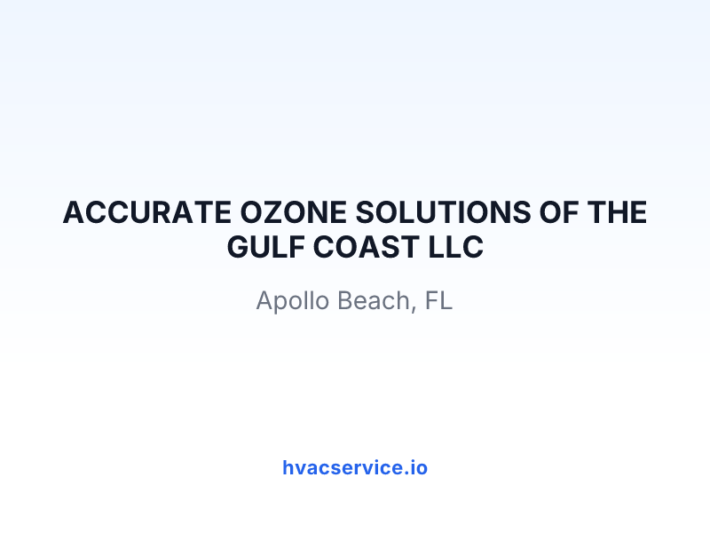 ACCURATE OZONE SOLUTIONS OF THE GULF COAST LLC