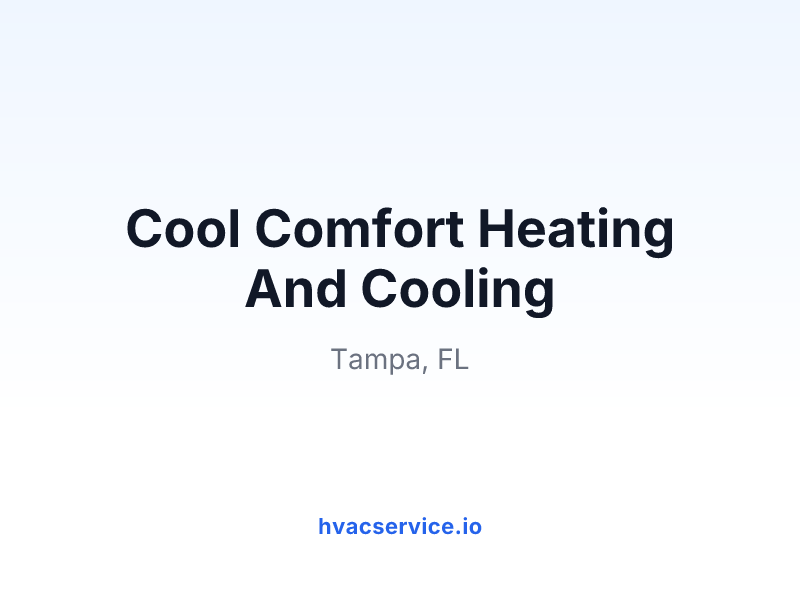 Cool Comfort Heating And Cooling