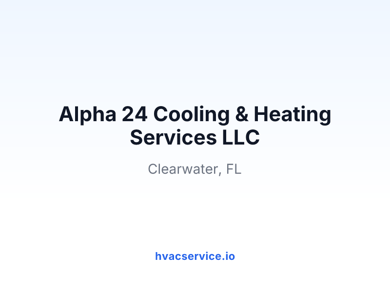 Alpha 24 Cooling & Heating Services LLC