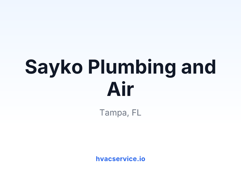 Sayko Plumbing and Air