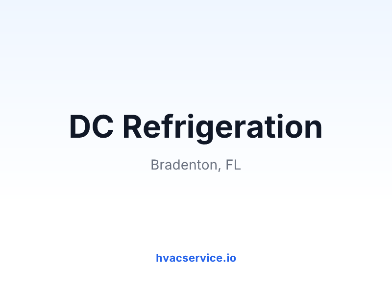 DC Refrigeration