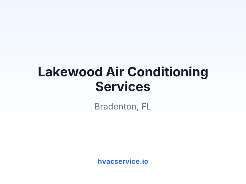 Lakewood Air Conditioning Services
