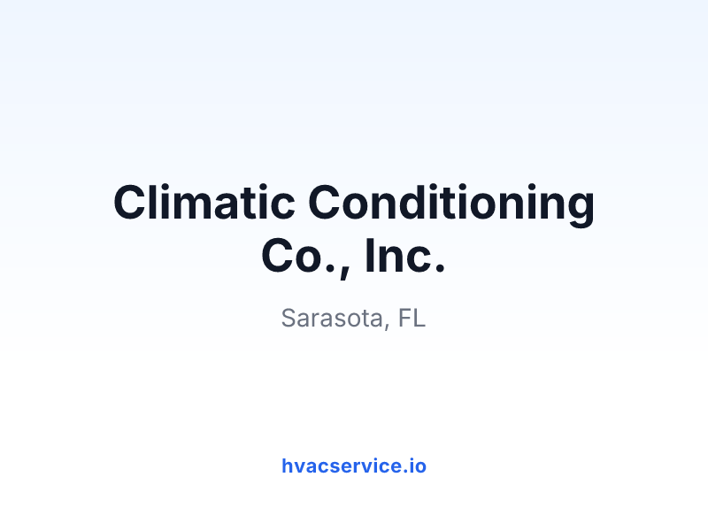 Climatic Conditioning Co., Inc.