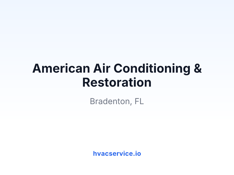 American Air Conditioning & Restoration