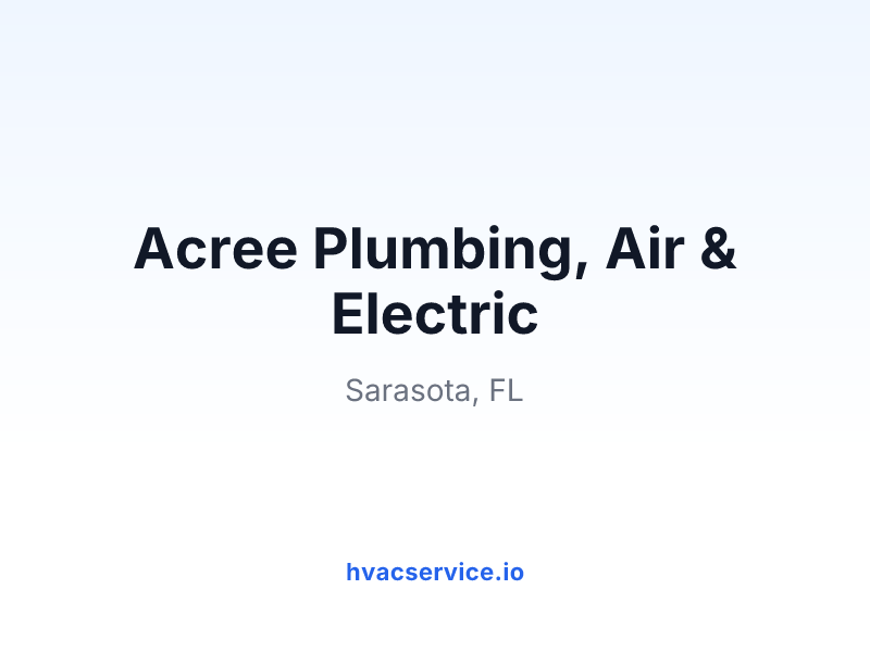 Acree Plumbing, Air & Electric