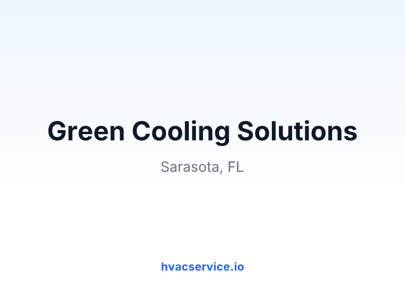 Green Cooling Solutions