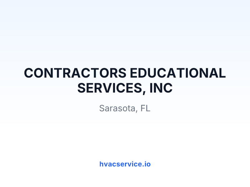 CONTRACTORS EDUCATIONAL SERVICES, INC