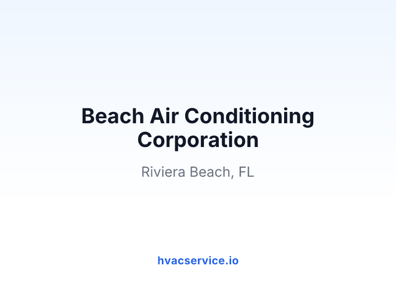 Beach Air Conditioning Corporation