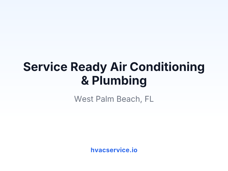Service Ready Air Conditioning & Plumbing