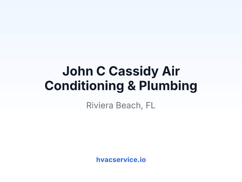 John C Cassidy Air Conditioning & Plumbing